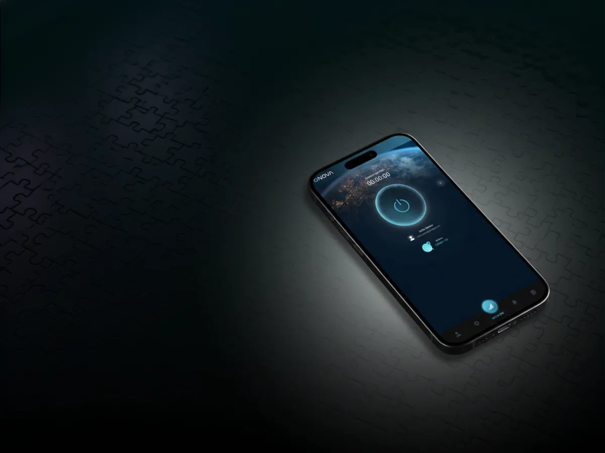 QNova Client connected on a phone